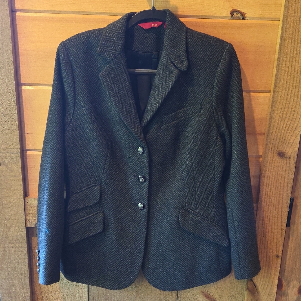 G.I.L.I. Charcoal Herringbone Blazer